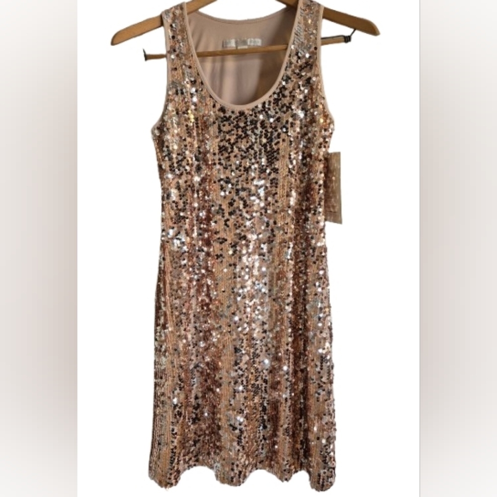 Boston Proper Sequin Sleeveless Mini Dress
